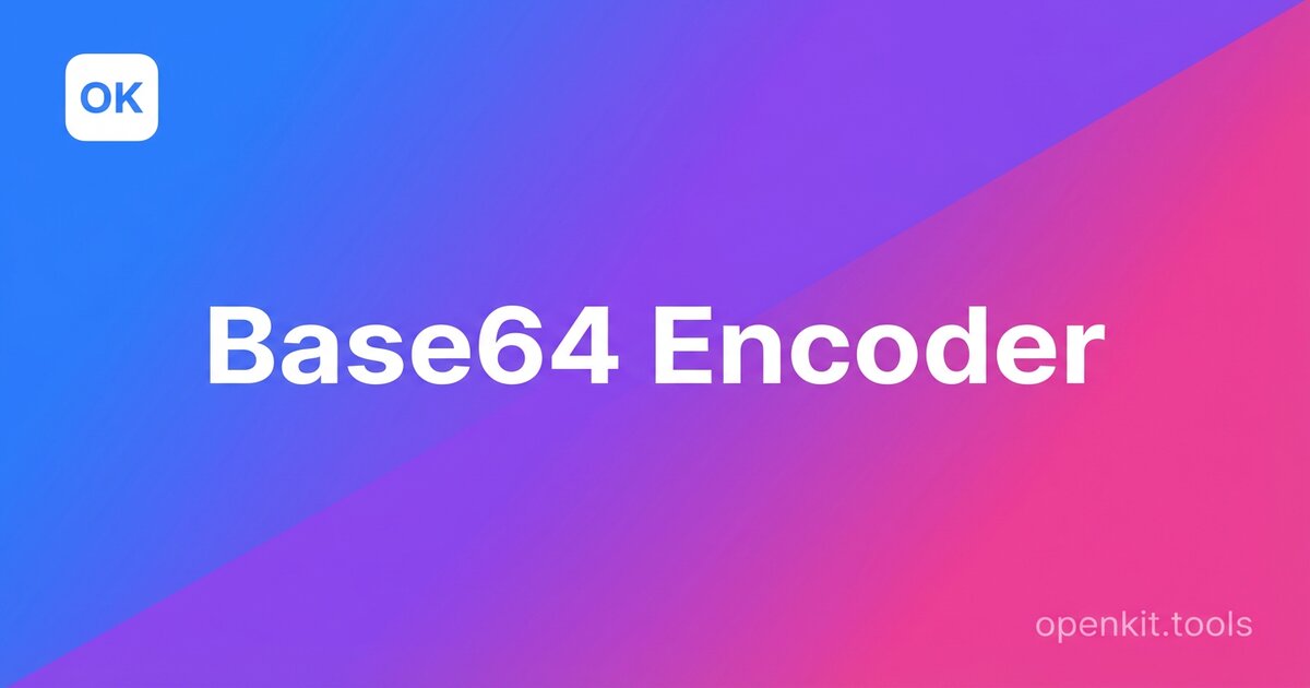 Base64 Encoder Decoder - Free Online Tool | OpenKit | OpenKit.tools