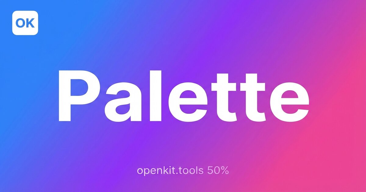 Palette - Free Online Tool | OpenKit | OpenKit.tools